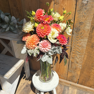 red flowers in a vase